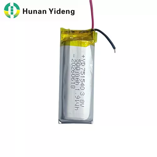 3.7V 500mAh 751540 Lithium Polymer Battery for Wearable Medical Devices
